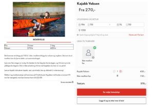DNT Kajakutleie Utleiesystem