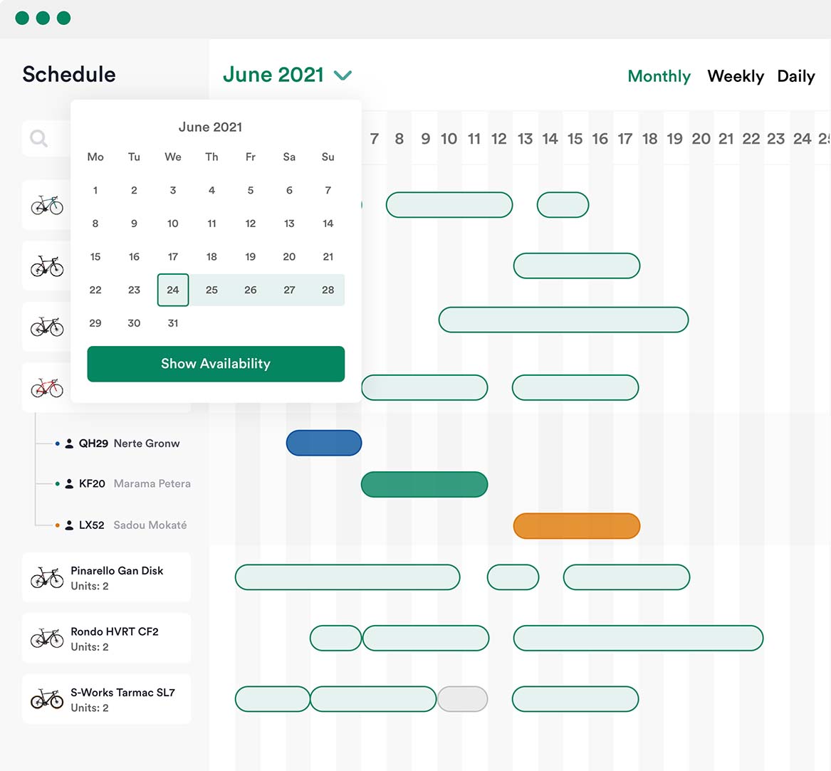 Digital kalender for utleie