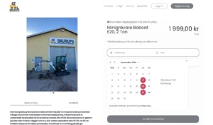 Skurups Maskinuthyrning - online booking