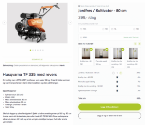 Værktøjsudlejningssystem