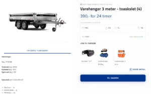 Biludlejning og trailerudlejning - online booking