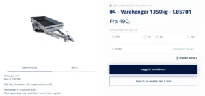 Skaler tilhengerutleien