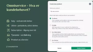 Kombination af salg og udlejning