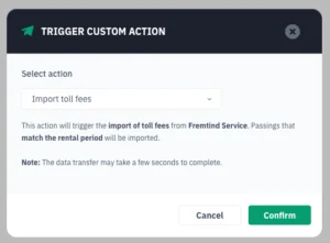 Sharefox bilutleie - integrasjon AutoPASS