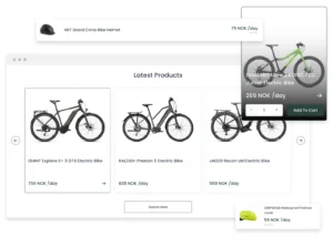 Hjemmeside med bookin system - produktkort