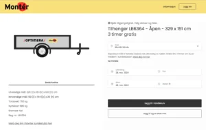 Montér tilhengerutleie - booking