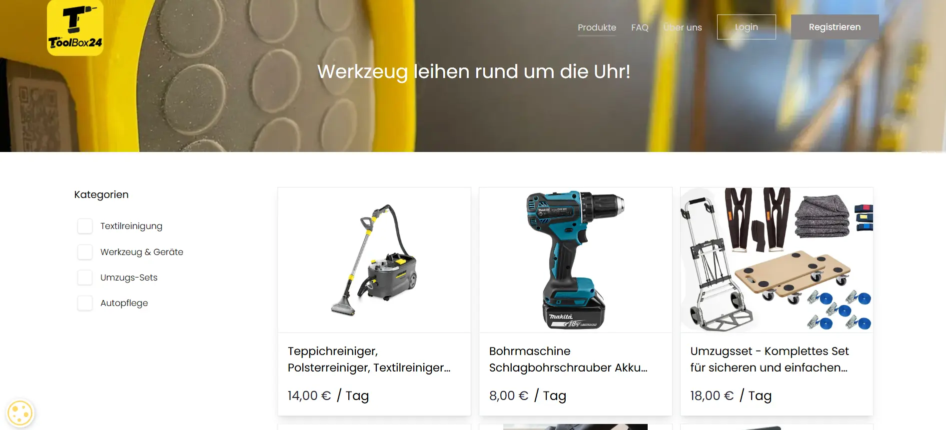 ToolBox24 - utleie av verktøy - booking