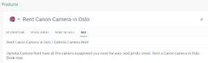 Utleieprodukt synlighet Google - Sharefox