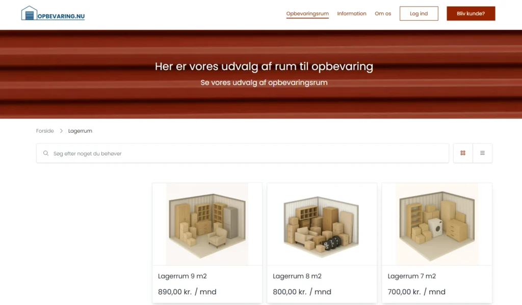 Minilager - online booking