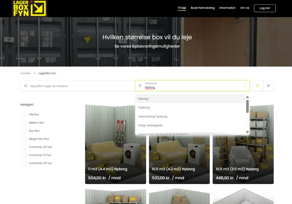 LagerboxFyn - depotrum booking