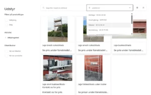 Stillasutleie online booking