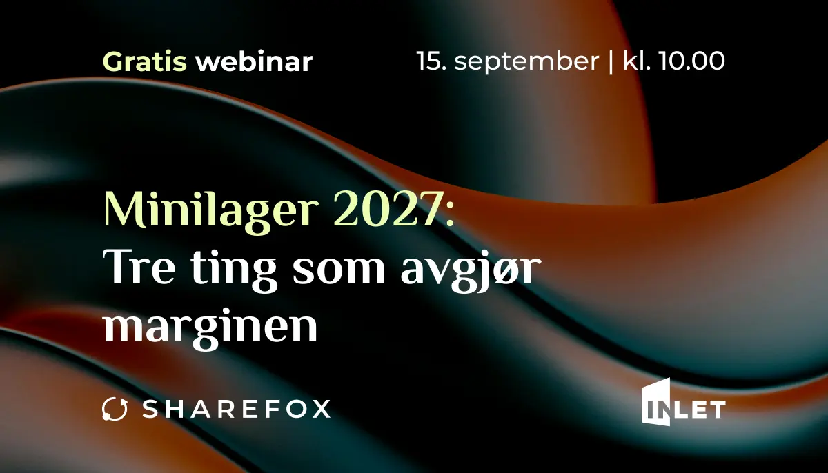 Webinar: Tre ting som avgjør marginen i minilager