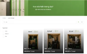 Storfjord Minilager bookingsystem